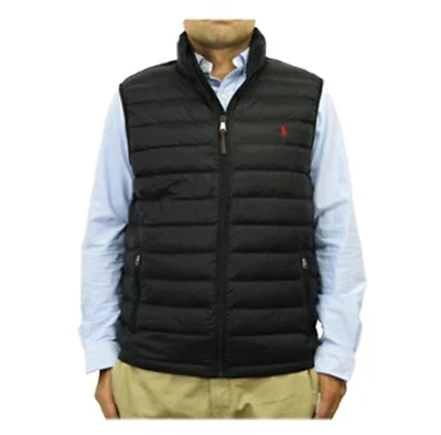 Polo Ralph Lauren Packable Puffer Down Vest Jacket - Black (Red) - - Image 1 of 3