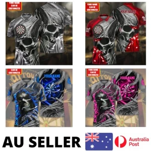 Darts Shirt Team Uniform Skull Death Glory Grim Reaper RIP Tombstone - AU Stock - Bild 1 von 17