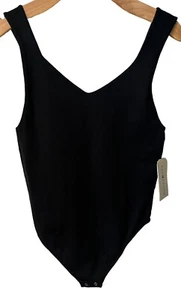 Eye Candy Bodysuit Black Knit Top Round Neck Women's 1X Sleeveless Tank NWT - Picture 1 of 9