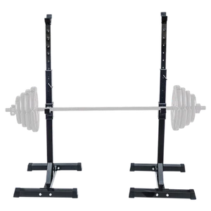 Pair of Adjustable Squat Rack Sturdy Steel Barbell Bench Press Stands GYM/HOME - Picture 1 of 10