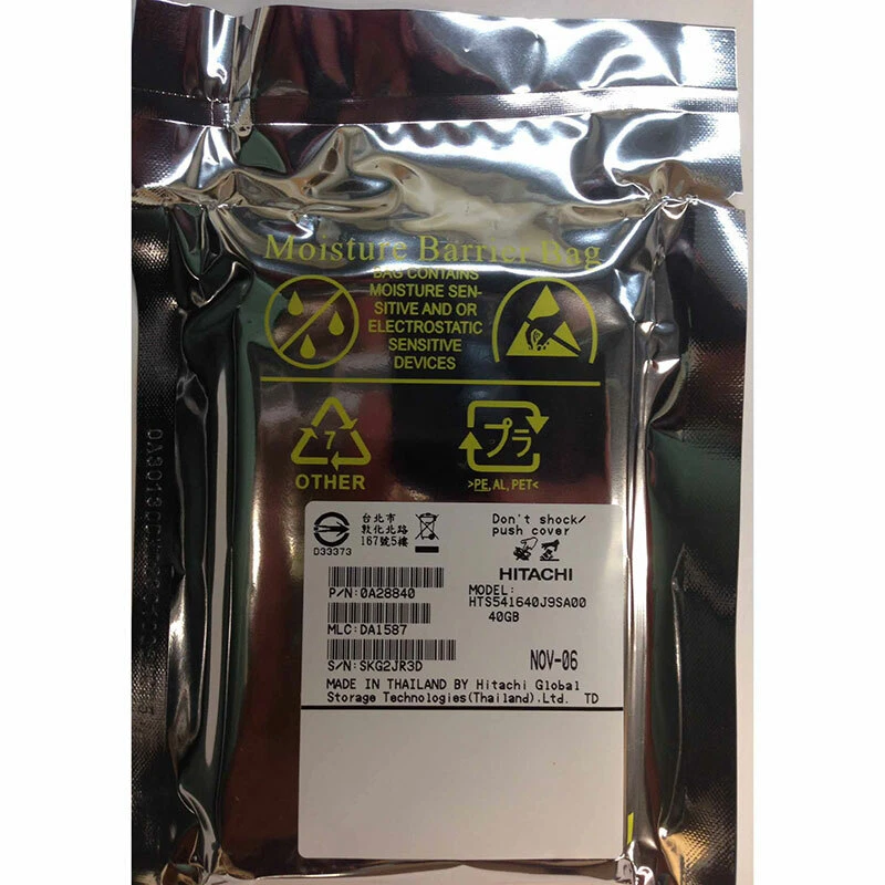 HTS541640J9SA00 - Hitachi 40GB 5400 RPM SATA 2.5" HDD - Image 1 of 1