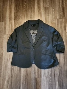 Studio by Torrid Studio Ponte Tailored Fit Blazer Women's Sze 3 Deep Black Lined - Picture 1 of 9