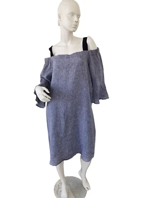 MAX MARA 🌟Midi платье в льняной Usa16_ It50_De46_ Fr48 (плюс размер 21) - Изображение 1 из 4