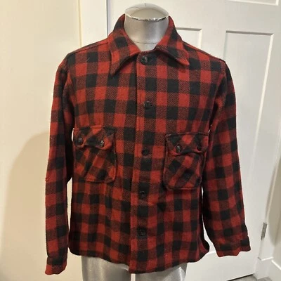 Camisa Chaqueta Vintage Spiegel Lana Franela Para Hombre L Búfalo Cuadros Caza Años 60 Foto 1 de 4