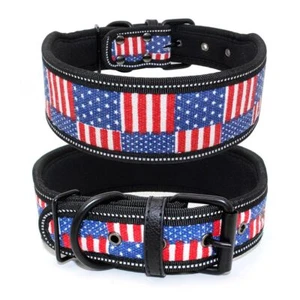 Dog Collar 2" Width Reflective Dog Collar Adjustable Dog Collar Heavy Duty Pa... - Picture 1 of 6
