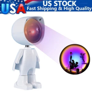 Night Light Rainbow Projection LED Lamp Photography Lighting Room Decoration - Picture 1 of 8