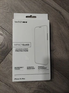 NIB Tech 21 Impact Glass Screen Protection iPhone XS Max - Picture 1 of 2