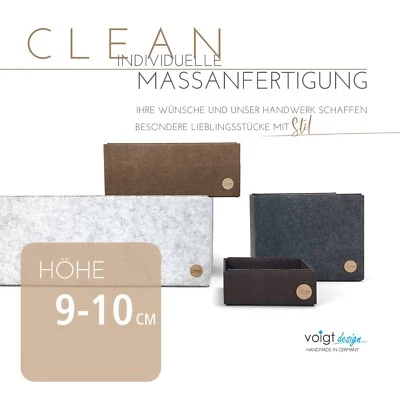 Filzbox - Höhe 9 - 10 cm - ohne Deckel - CLEAN - Abmessungen nach Wunsch - Korb - Bild 1 von 4