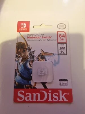 SanDisk 64GB MicroSDXC Memory Card for Nintendo Switch New Sealed - Image 1 of 2