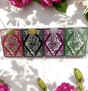 Playing Cards Aloys Floral Set (Black, Green, Purple and Red) Sealed DH-8033 - Picture 1 of 24