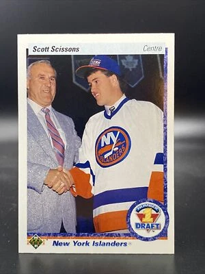 1990-91 Upper Deck Hockey French Scott Scissons #1 Draft #357 RC - Image 1 of 2