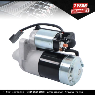 Starter For Nissan Armada Titan NV2500 Infiniti FX50 Q70 QX80 QX56 5.0 5.6L - Image 1 of 4