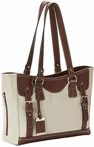 Bulldog Cases Conceal Carry Tote Purse w/ Holster & Lock (Sandstone) #BDP-052 - Image 1 of 4