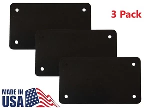 Matrícula de motocicleta negra en blanco de 4"x7" para diseños de vinilo personalizados y negocios - Imagen 1 de 5