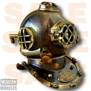 Antique Diving Helmet U.S Navy Mark V Scuba Deep SCA Antique Divers Helmet gift - Picture 1 of 6