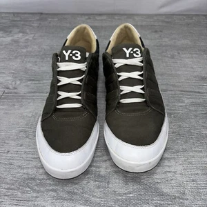 Adidas Y-3 Shoes Men’s Size 8.5 Khaki and Green Leather Sneakers G19775 - Picture 1 of 12