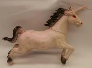 Vintage Imperial Hard Rubber Toy Unicorn 9" Long 7" Tall c.1983 Hong Kong - Picture 1 of 3