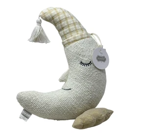 MUD PIE Cloud Moon Musical Pull VIDEO Plush Nursery Decor Lullaby NWT - Picture 1 of 4