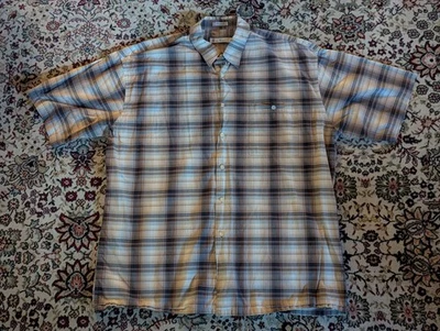 Camisa BURMA BIBAS Para Hombre Manga Corta Marrón Rayas Hawaiana 60 Individuales Césped XL Foto 1 de 4