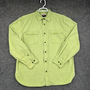 Magellan Button up Shirt Mens Large Green Long Sleeve Cotton Pockets Outdoors - Picture 1 of 11