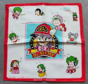 Pañuelo retro Gazira Norimaki Dr Slump de colección años 80 Akira Toei Animación Showa - Imagen 1 de 7