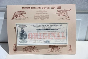 Orden territorial de Montana de 1887 para matar 100 ardillas con exhibición de 1864-1889 - Imagen 1 de 3