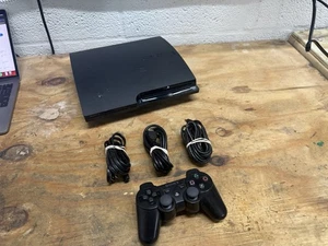 Sony PlayStation 3 PS3 Slim 111 GB With Controller & Cords Tested & Working! - Picture 1 of 13