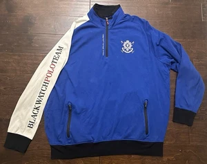 Herren Polo Ralph Lauren Blackwatch Team blau/schwarz 1/4 Reißverschluss Pullover-3XLT groß - Bild 1 von 17