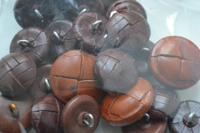 26 lederknöpfe vintage konvolut leder knöpfe geflochten - Bild 1 von 3