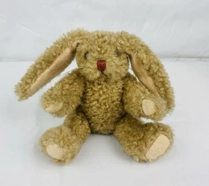 Vintage Tiny Bunny Rabbit Jointed Plush Stuffed Doll Easter Curly Fur 6” - Picture 1 of 8