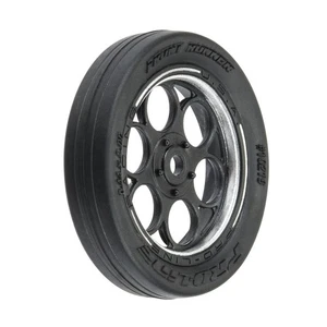 Pro-Line 10219-10 - Mini Drag 1/16 Front MTD Tires, Black/Silver (2) - Picture 1 of 1