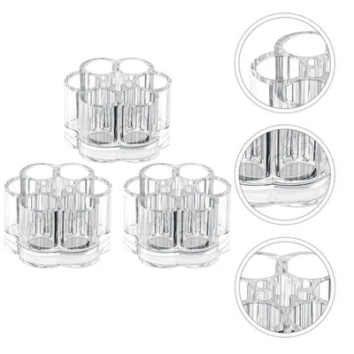  3 Pcs Porta Trucco Organizzatore Cofanetto Rossetti Rossetto Trasparente - Immagine 1 di 4