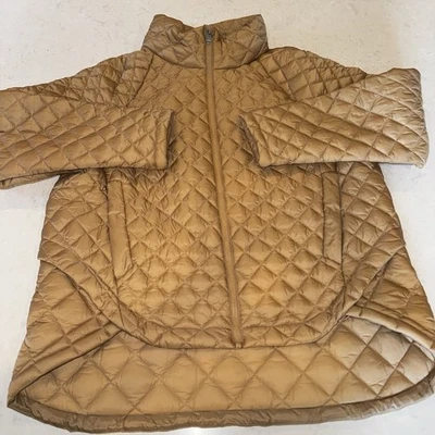ATHLETA Womens XL Plus Whisper Featherless Puffer ThermoBall Jacket Gold Beige - Image 1 of 4