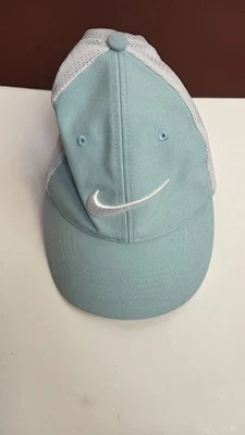 Nike Golf Hat Light Blue White Net Material Size S  - Image 1 of 4