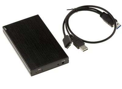 Brushed Black Aluminum Case for SATA 2.5" Hard Drive 5G USB3 Connection - Image 1 of 4
