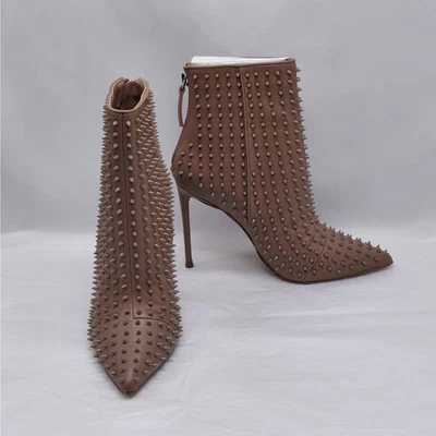 Steve Madden Vapor Tachonado Stiletto Botines Mujer’s 6 Tostado Punta Punta Glamuroso Foto 1 de 4