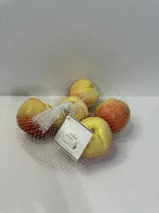 Pottery Barn Artificial Peaches Decorative Fruit Set Of 5 - Picture 1 of 3