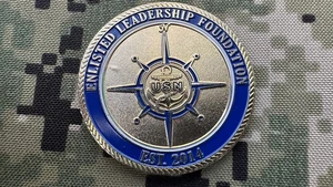 Challenge Coin USN Enlisted Leadership Foundation EST. 2014 - Picture 1 of 2