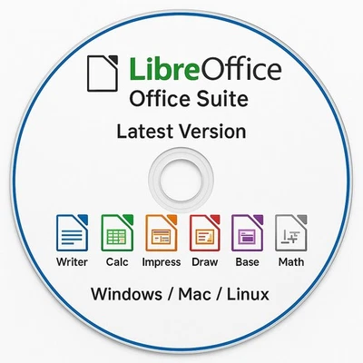 LibreOffice Office Suite - Última Versión - Software Completo en CD - Windows / Mac  Foto 1 de 4