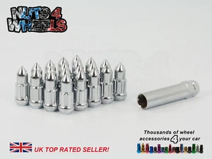20x Spike Bullet Wheel Nuts Fits Ford Mondeo with Aftermarket Alloys - Picture 1 of 3