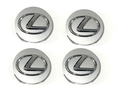 4PCS 62MM Wheel Center Hub Caps for LEXUS Silver & Chrome Badge Logo 42603-30590 - Image 1 of 3