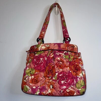Vera BRADLEY floral silk purse. Nice size bag. Excellent condition Pink - Image 1 of 4