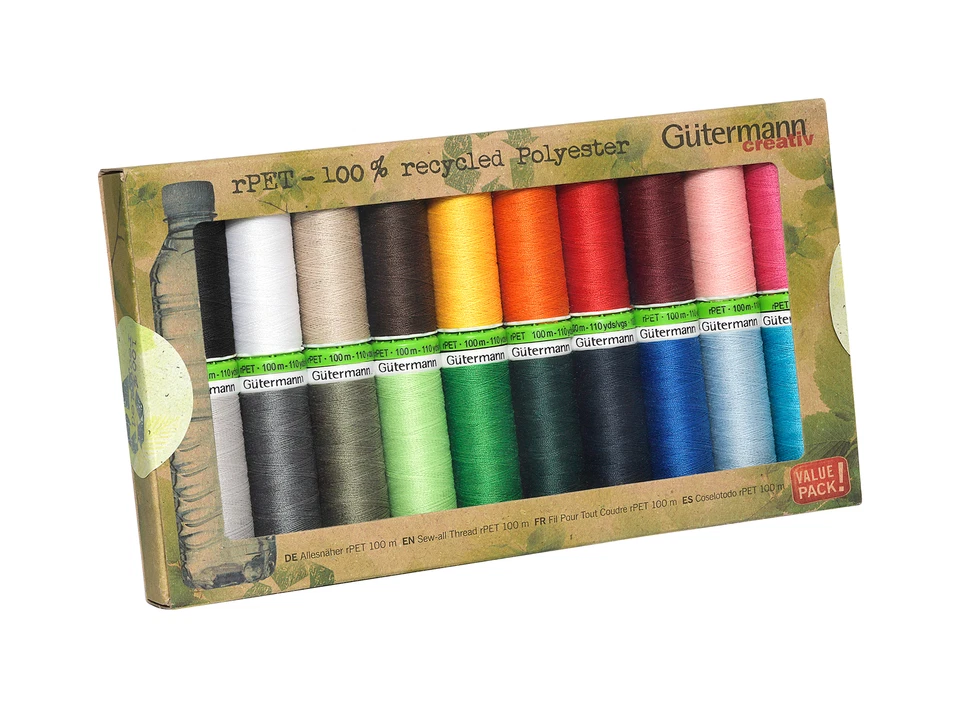Gutermann rPET Polyester Sew-All Thread Set - 20 Spools-Popular - 731139-1