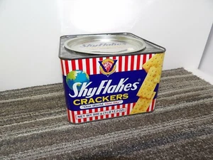 Skyflakes Cracker Tin 7x7x4.5 Inches One World One Sky Philippines - Picture 1 of 5