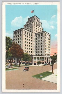 Hotel Westward Ho Phoenix Arizona AZ Außen Auto Werbung 1935 Postkarte - Bild 1 von 2