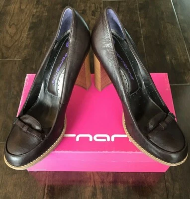 Nuevos tacones Fornarina de cuero para mujer - marrón café - 5,5 EE. UU./36 euros Foto 1 de 4