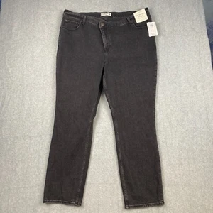 Abercrombie 90s Slim Straight Ultra High Rise Black Jeans Women's 35/20s - Picture 1 of 8