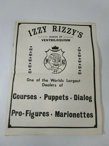 Izzy Rizzy's School of ventriloquism puppet catalog brochure newsletter - Picture 1 of 9