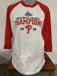 VF Imagewear Phila Phillies National League 2008 Champion Baseball Style T-shirt - Picture 1 of 6