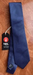 Men’s Ties.com Blue Silk Tie New With Tags - Picture 1 of 4
